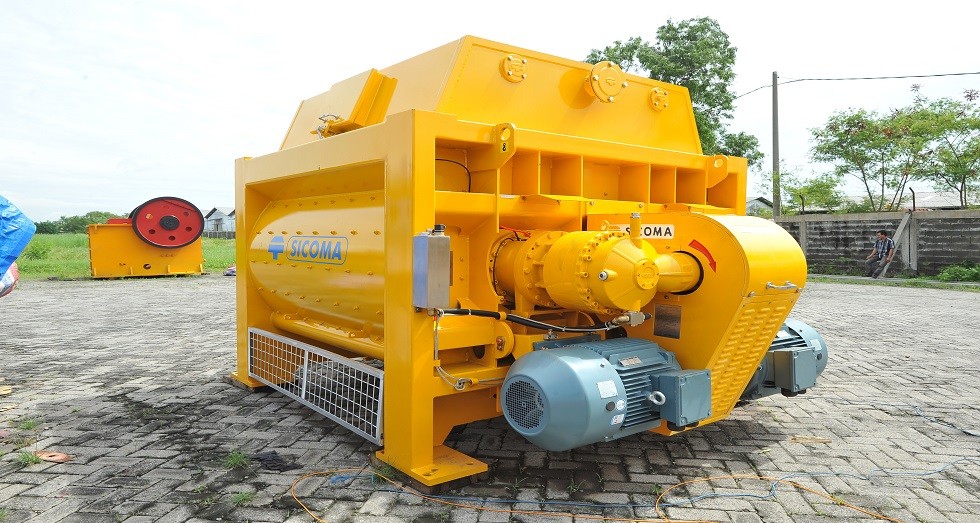 SICOMA Mixers Indonesia Products; Twin Shaft Concrete Mixer