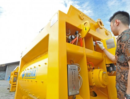 perjalanan sicoma mixers menjadi produk mixers beton unggul di dunia (bahasa)